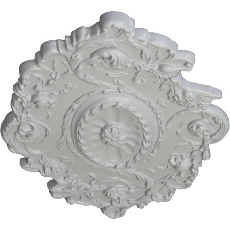 Ekena Millwork Strasbourg Ceiling Medallion, Hand-Painted Frost, 30 1/2"W x 20"H x 1 1/2"P CM30SGFRF